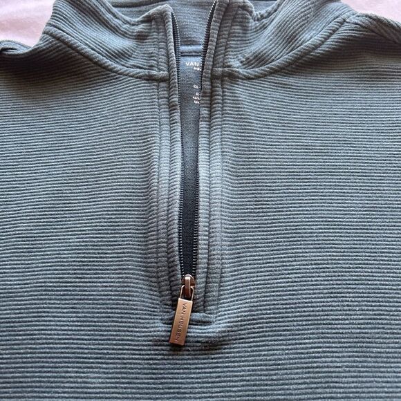 Van Heusen Flex XL Green 1/3 Zip Long Sleeve Ribbed‎ Pullover - Picture 6 of 7